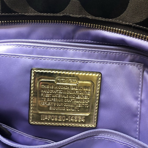 COACH POPPY LOVERS! SIGNATURE BROWN TOTE 14364 BAG - Picture 4 of 8